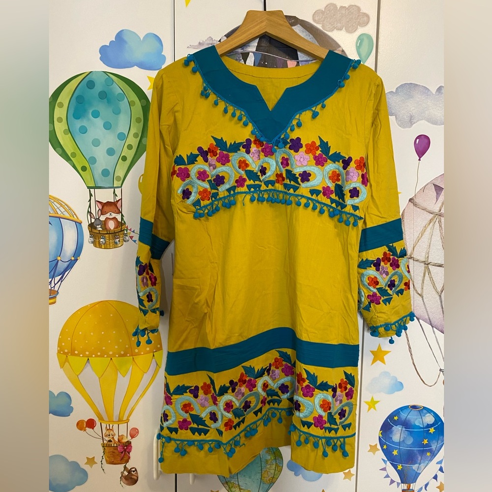 Vintage handmade hippie mini dress small